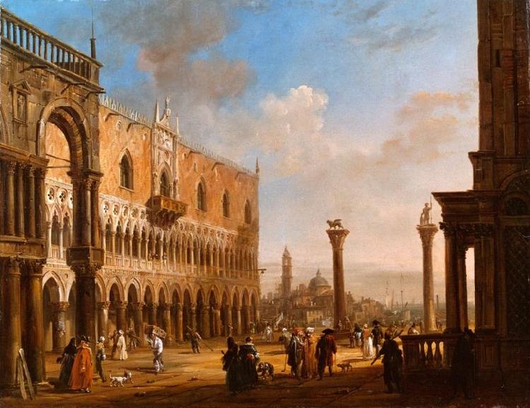 Giovanni Migliara Veduta di Palazzo Ducale a Venezia Germany oil painting art